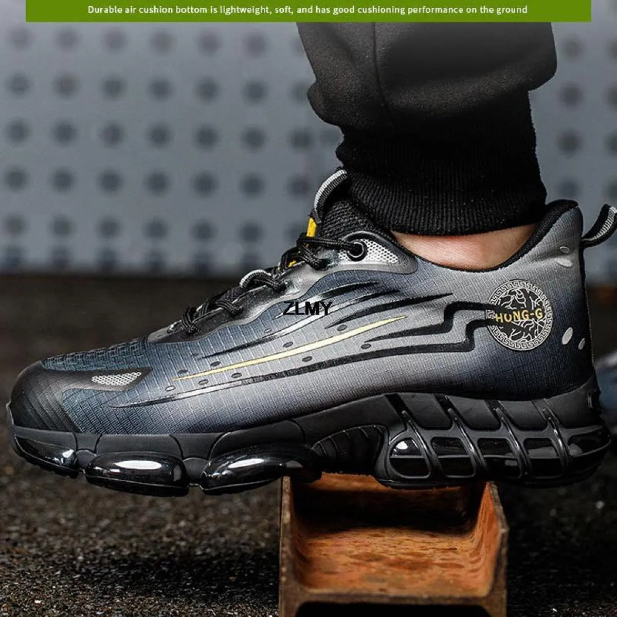 Nuove scarpe antinfortunistiche con punta in acciaio da uomo scarpe da lavoro con cuscino d'aria Anti Stab Anti Smash stivali da