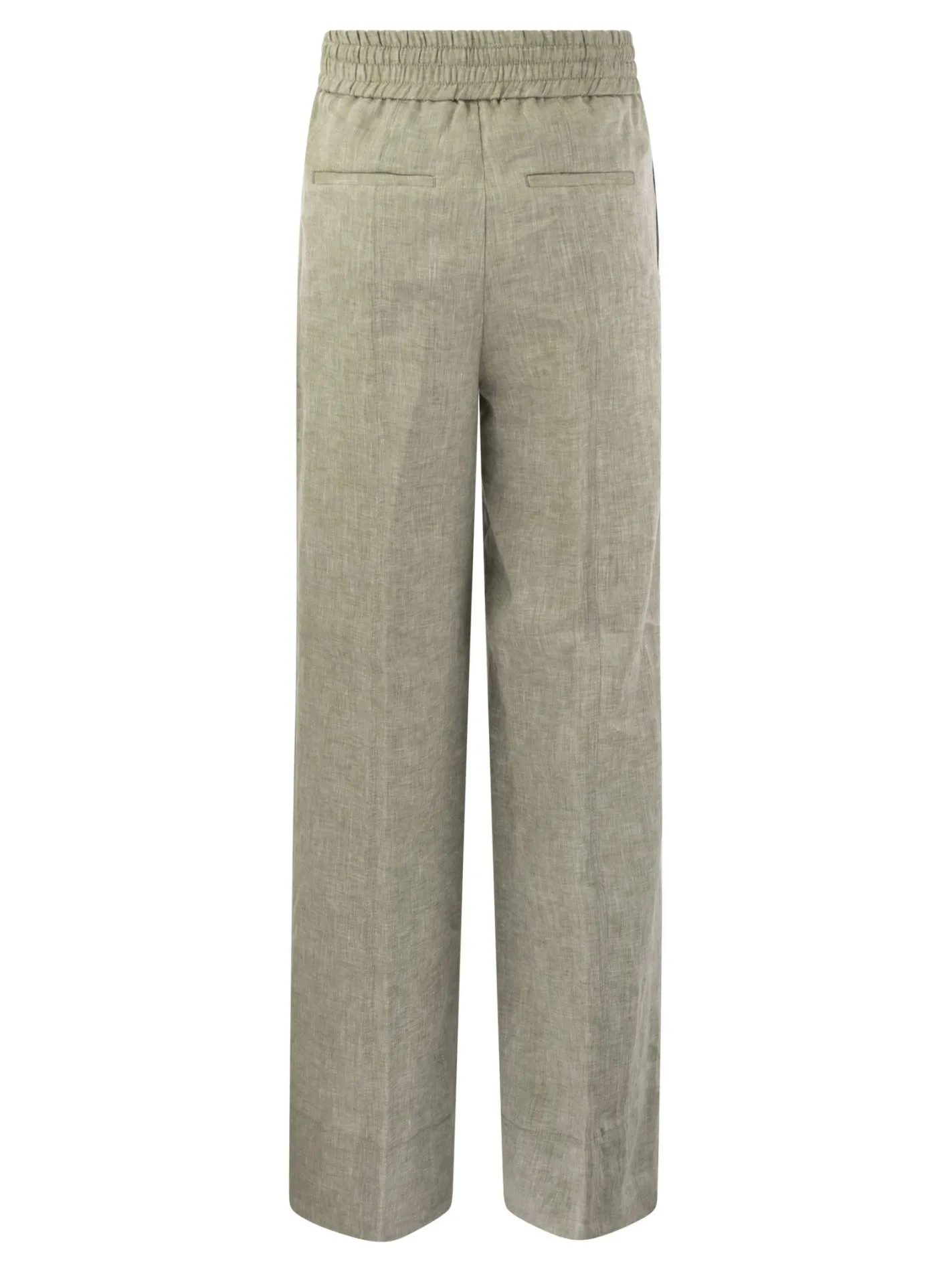 Pantalone ampio in leggera tela di puro lino