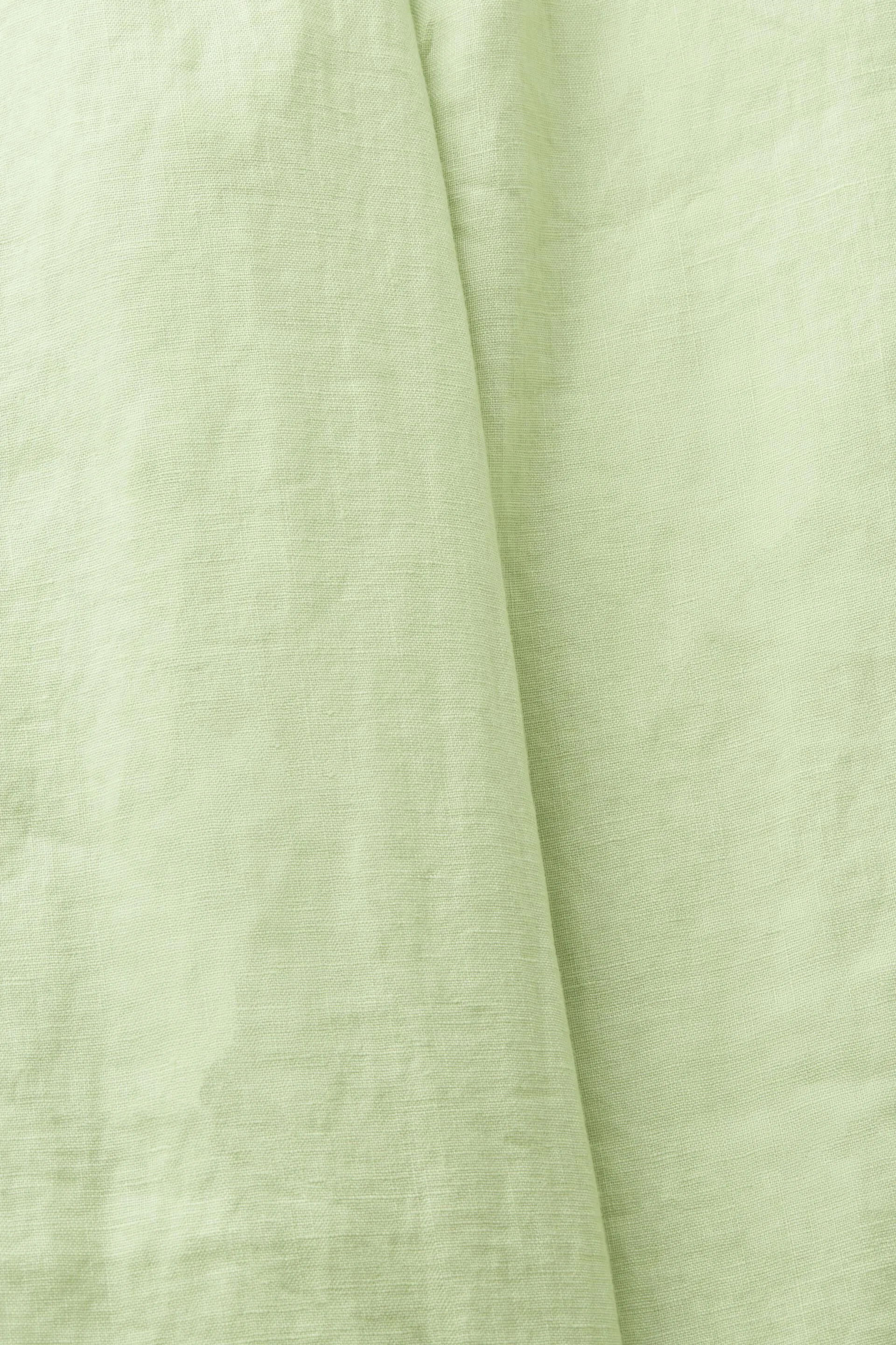 Pantaloni con cintura in lino a gamba larga