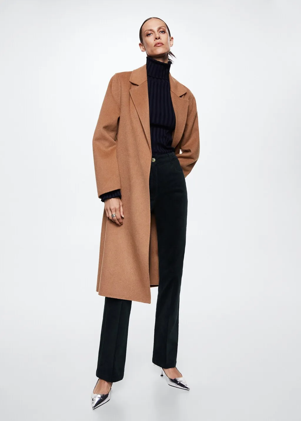 Pantaloni flare micro velluto a coste