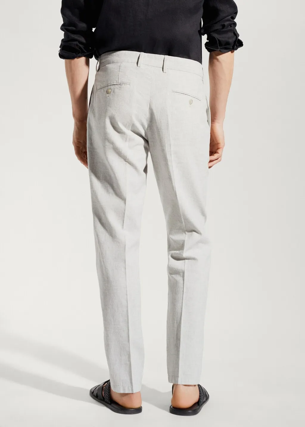 Pantaloni lino principe di galles