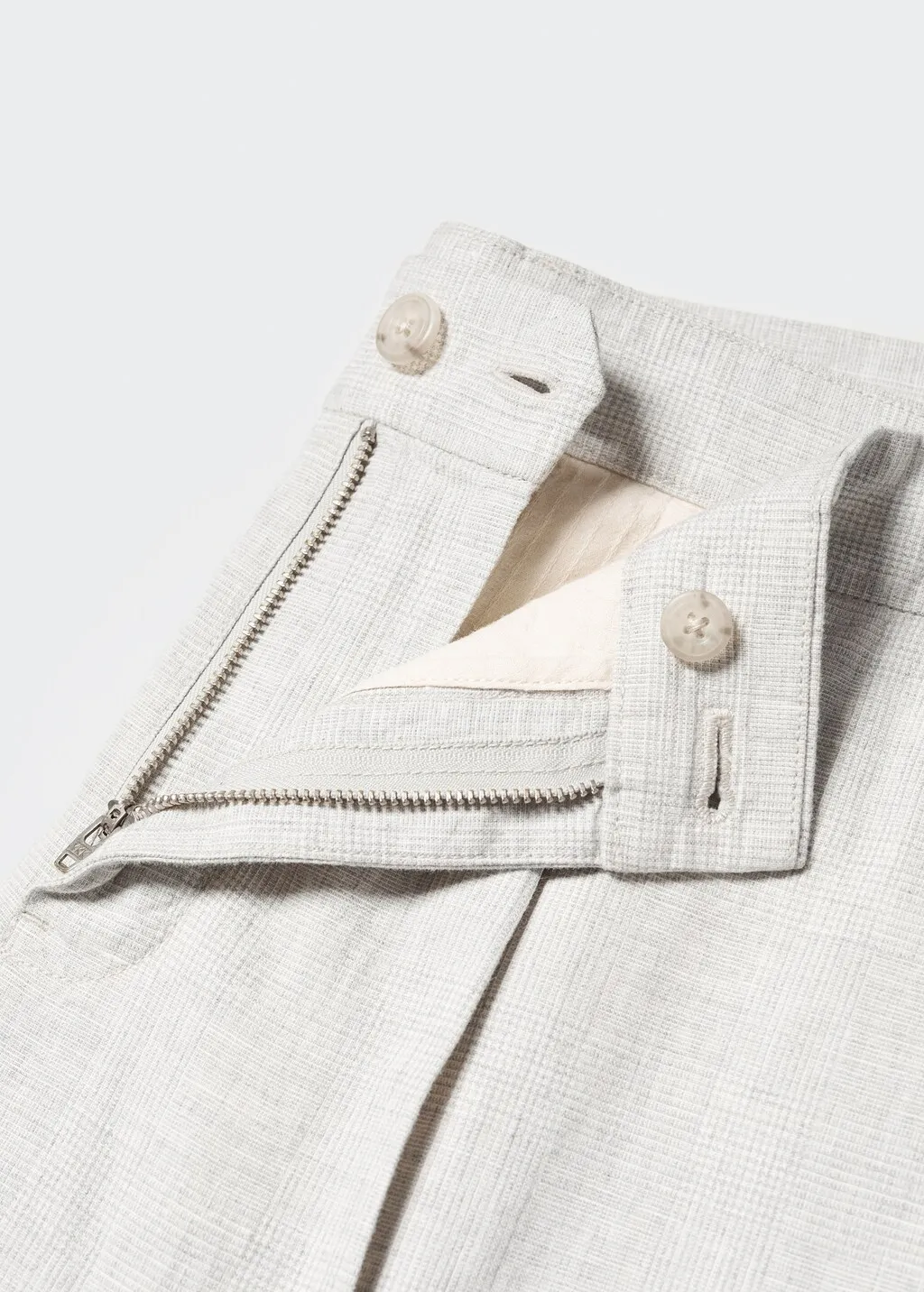 Pantaloni lino principe di galles