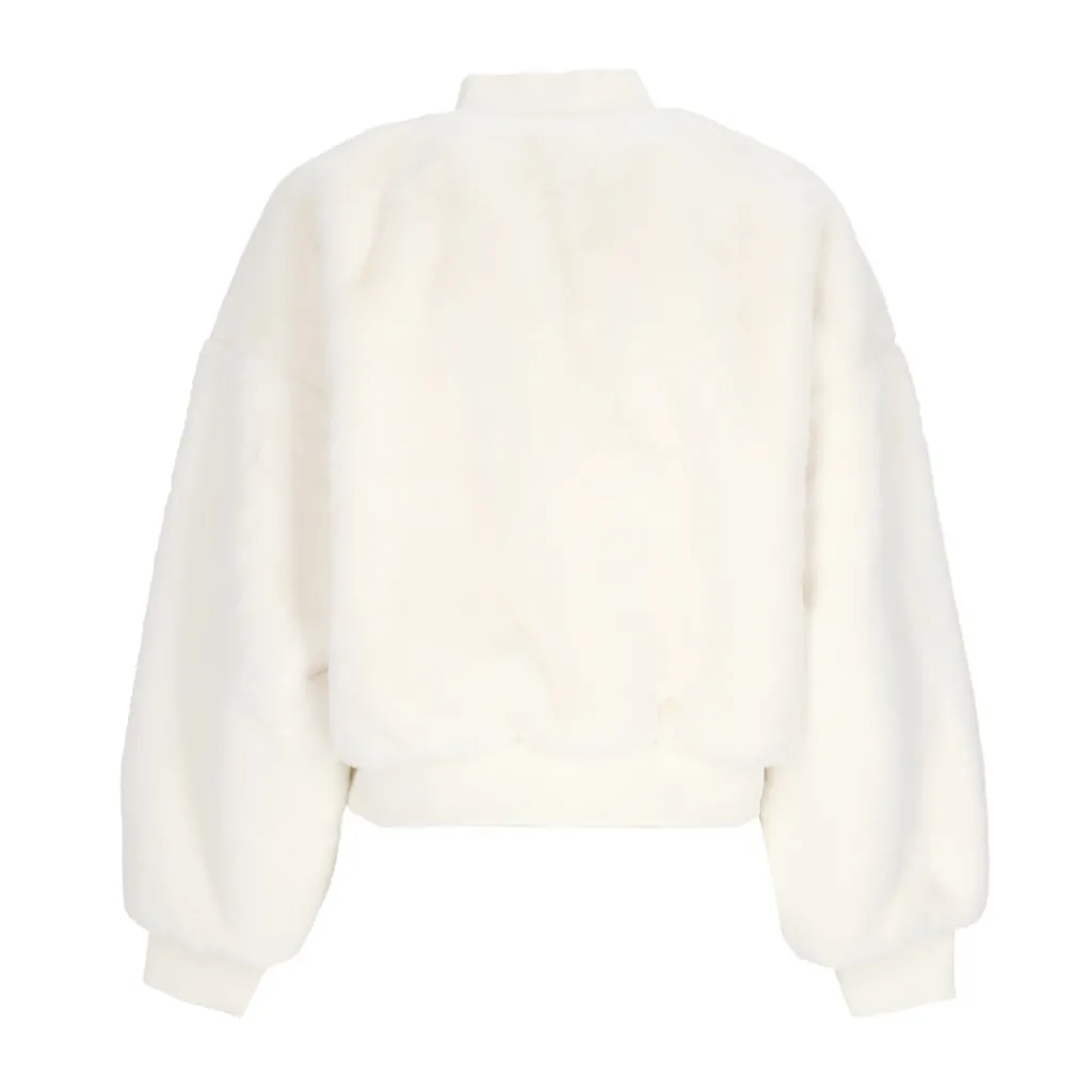 pelliccia donna w sportswear reversible faux fur bomber SAIL/SANDDRIFT
