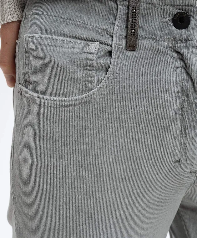 Peserico Pantaloni di velluto a coste grigi P04977T303646