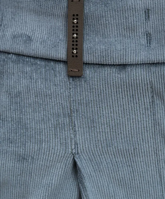 Peserico Pantaloni di velluto blu P04758H05212