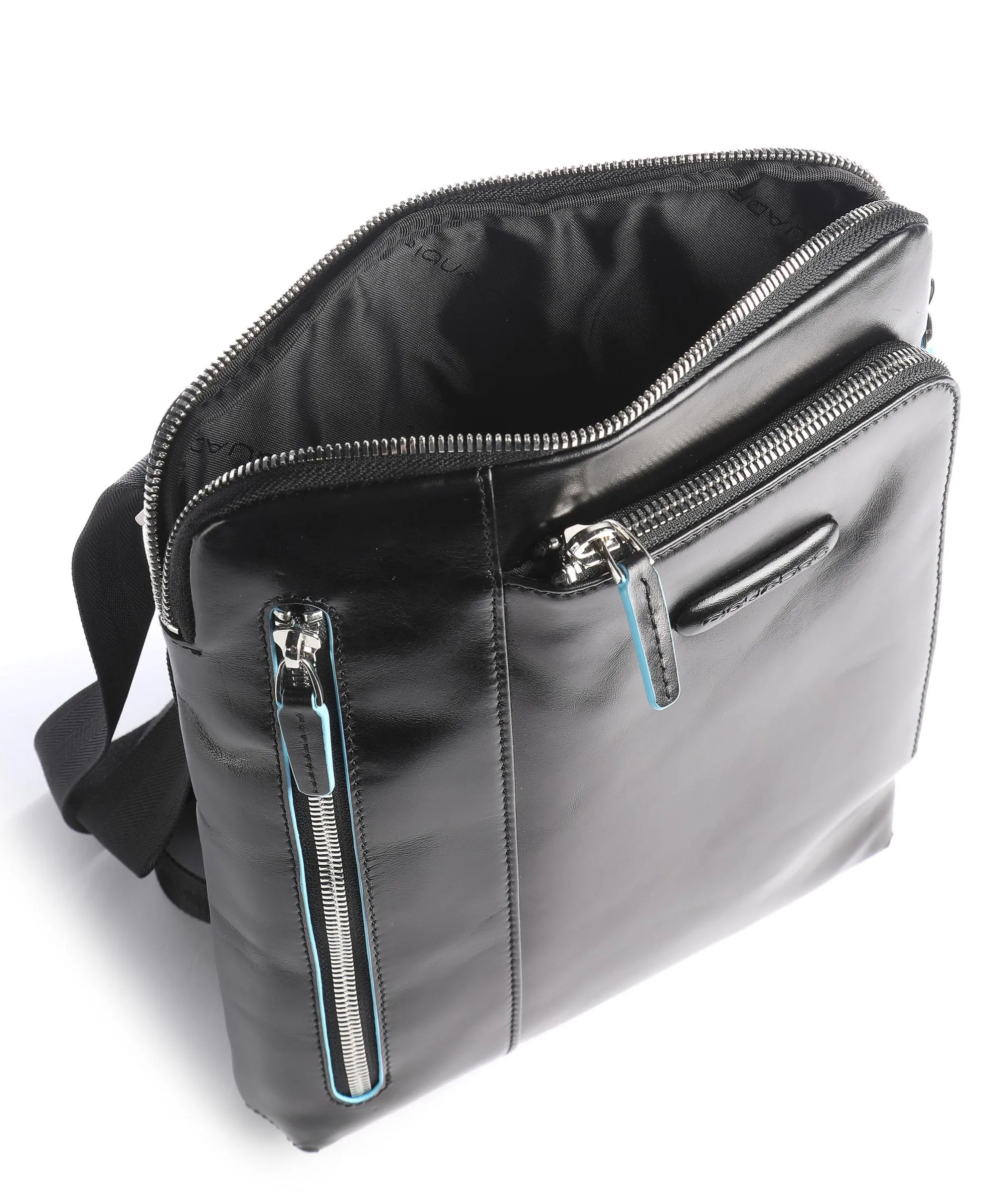  Piquadro Blue Square Borsa a tracolla pelle nero  