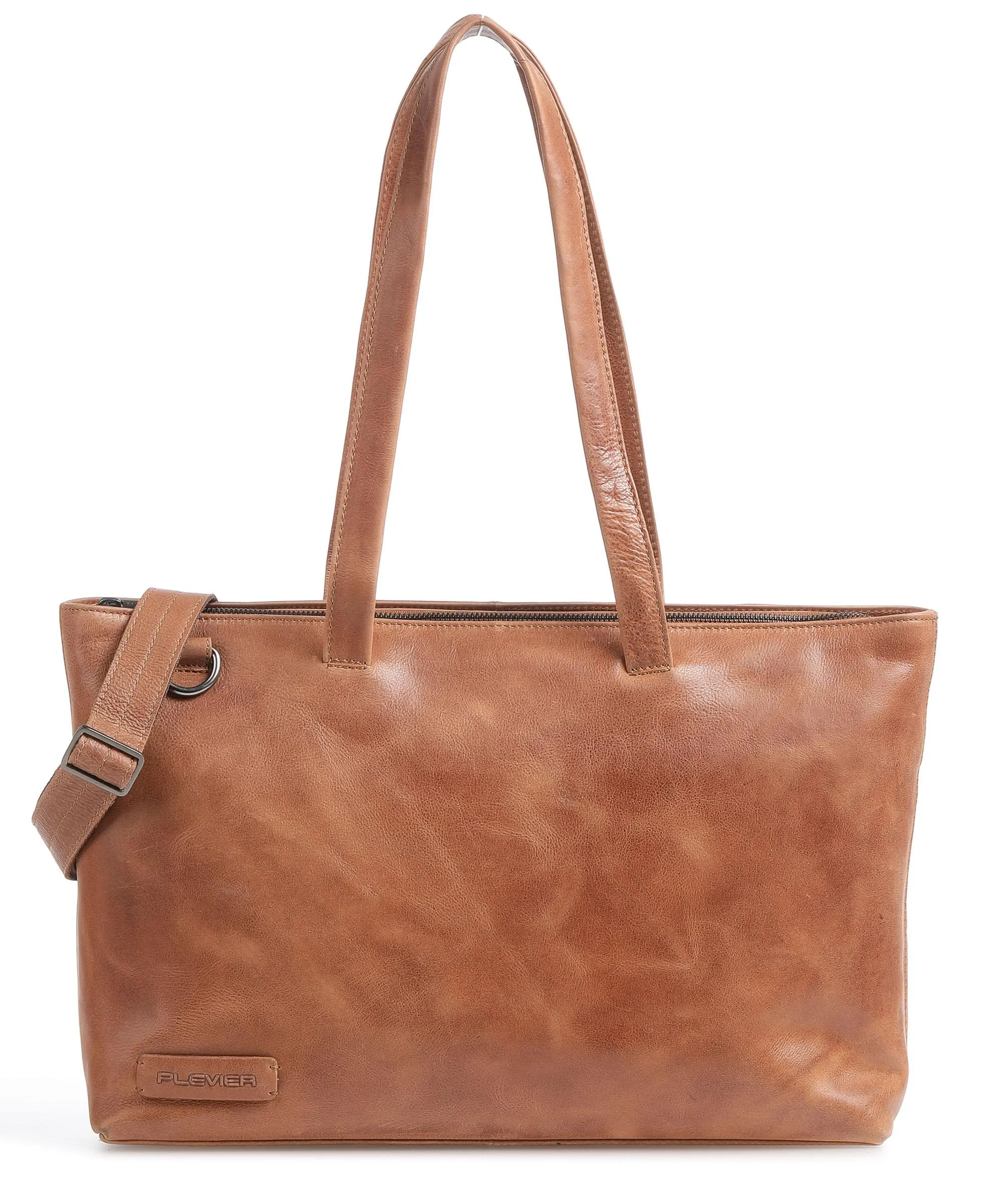  Plevier Pure Borsa shopper 15″ pelle granulata cognac  