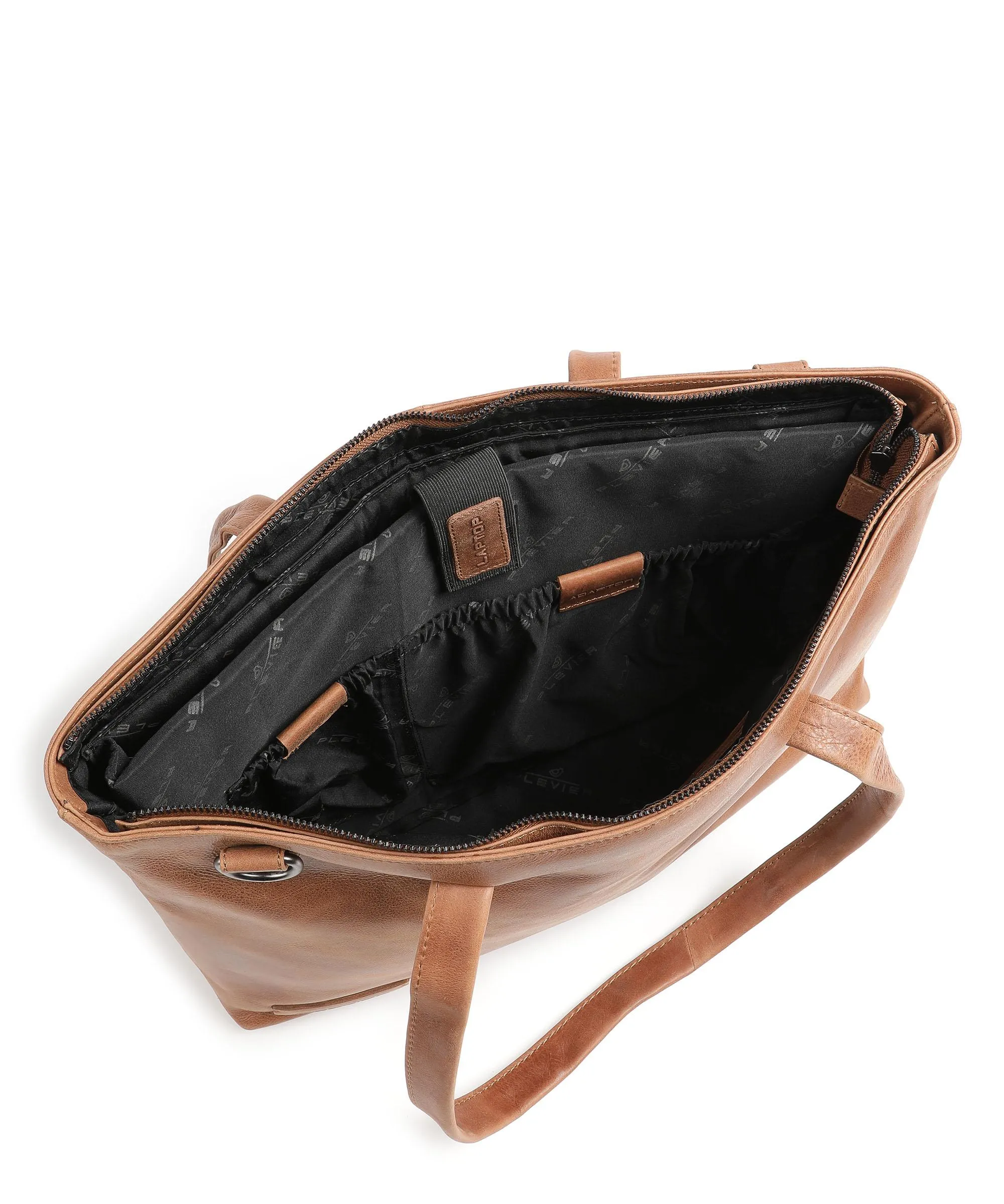  Plevier Pure Borsa shopper 15″ pelle granulata cognac  