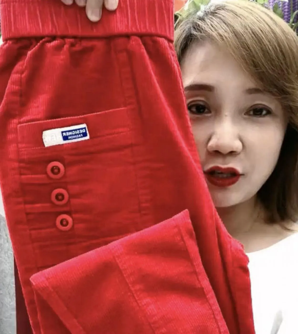 Primavera Autunno Nuove Donne di Modo Vita Elastica Pantaloni Alla Caviglia Allentati Pantaloni di Velluto A Coste di Cotone Fem