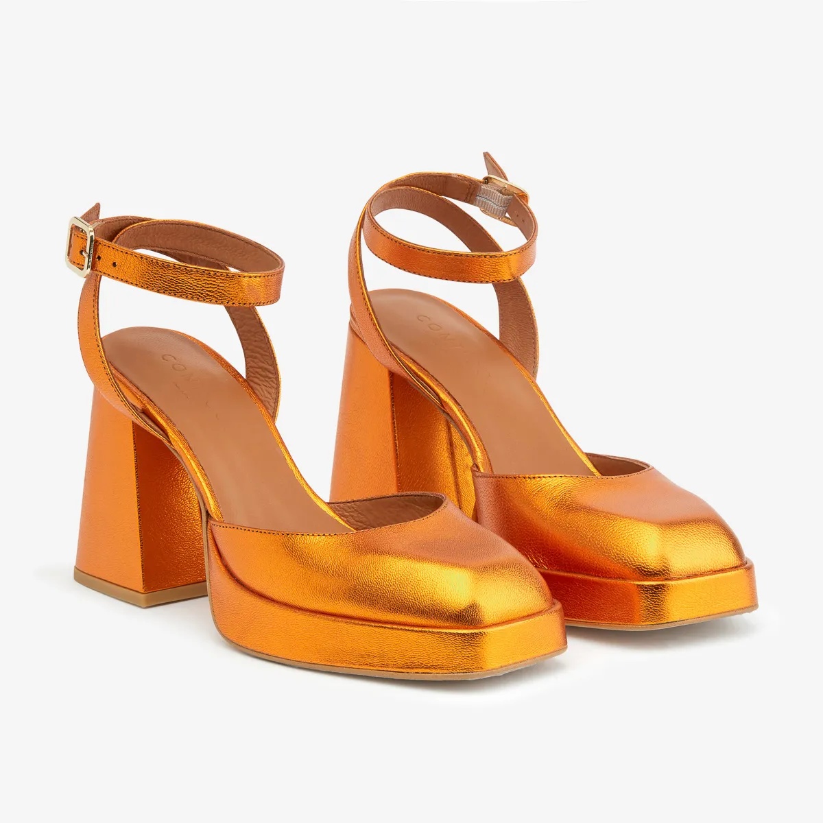 Pumps Arancio con Cinturino