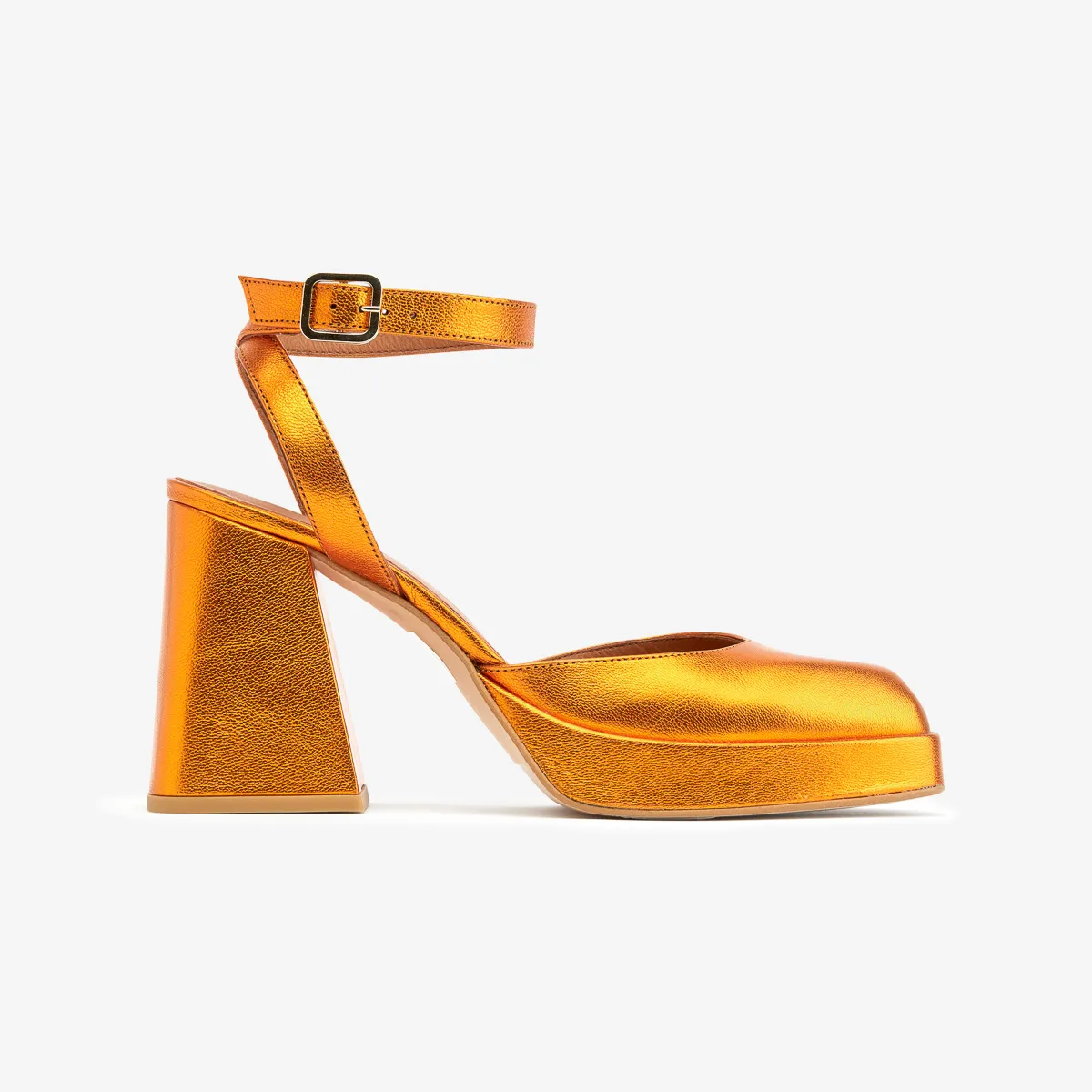 Pumps Arancio con Cinturino