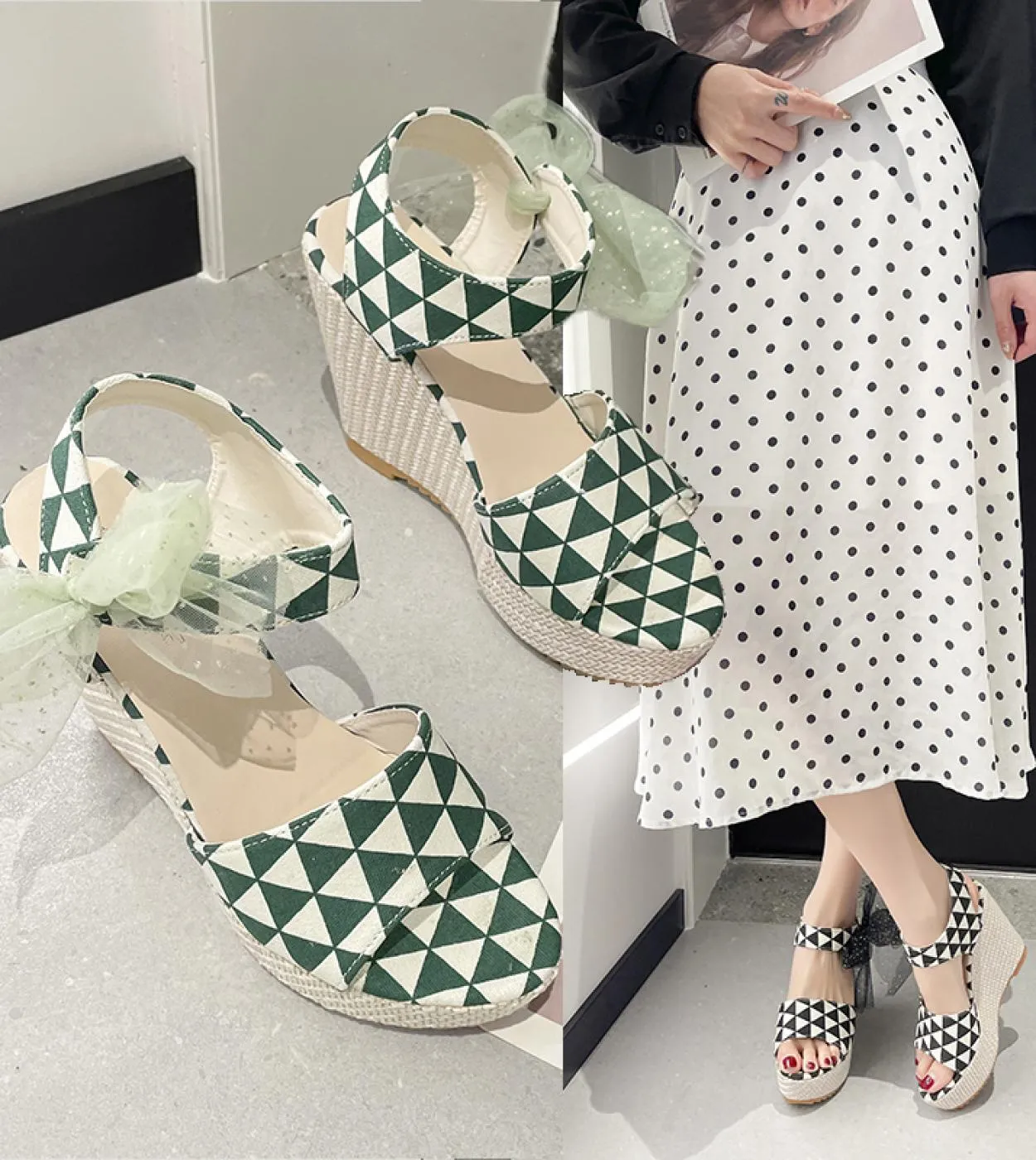 Ragazza Open Toe Platform Tacco largo Scarpe con cinturino alla caviglia Sandali da donna estivi Sandali da clubwear da festa ca