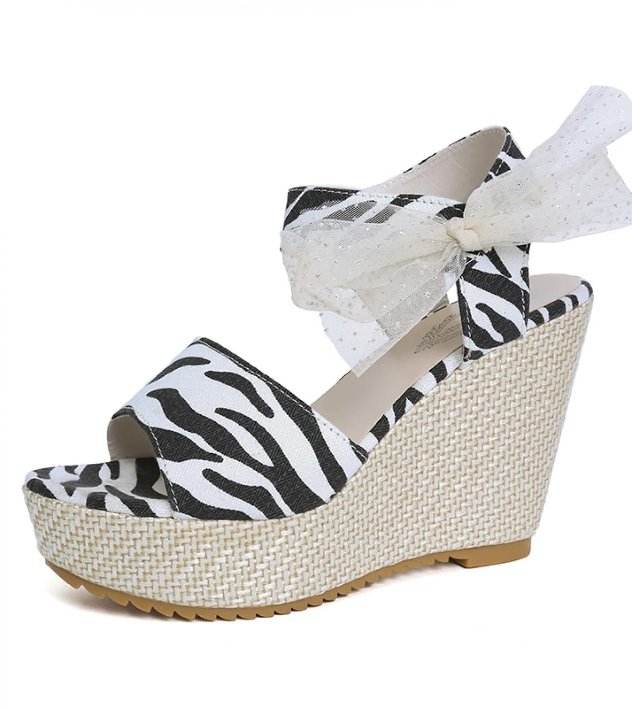 Ragazza Open Toe Platform Tacco largo Scarpe con cinturino alla caviglia Sandali da donna estivi Sandali da clubwear da festa ca