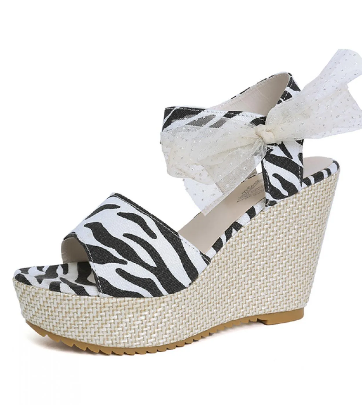 Ragazza Open Toe Platform Tacco largo Scarpe con cinturino alla caviglia Sandali da donna estivi Sandali da clubwear da festa ca