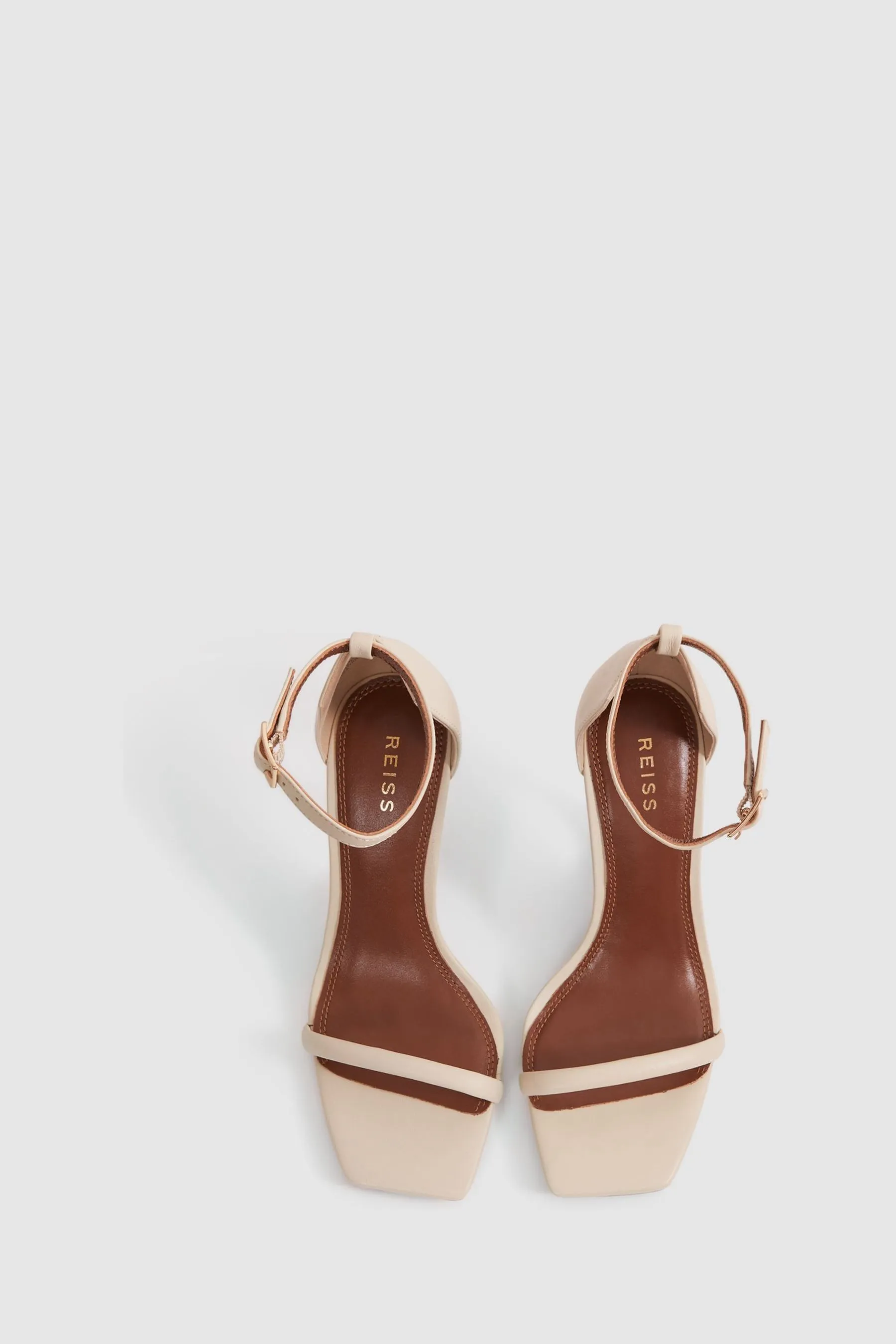 Reiss Cora - Scarpe con zeppa in pelle e cinturini    