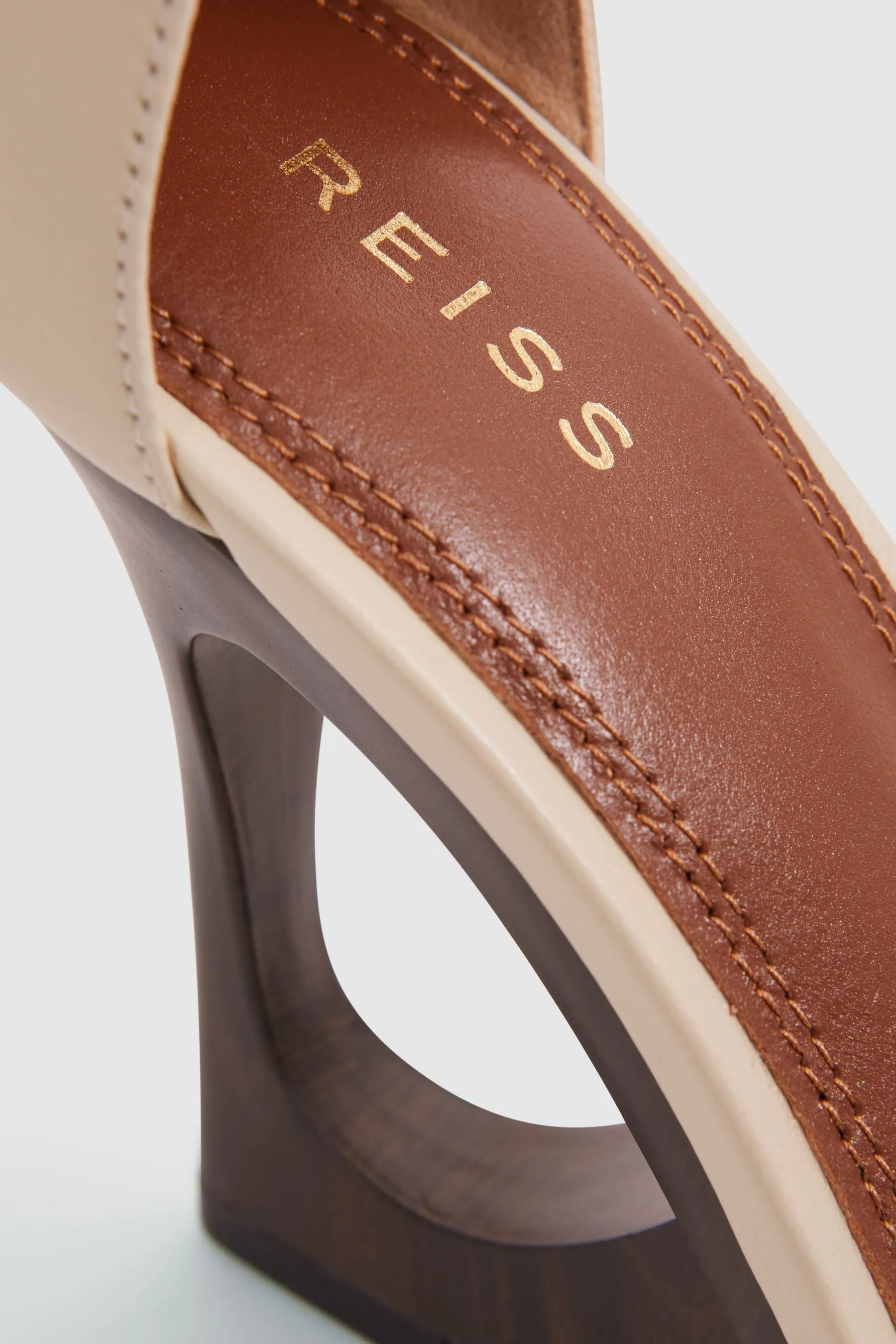 Reiss Cora - Scarpe con zeppa in pelle e cinturini    