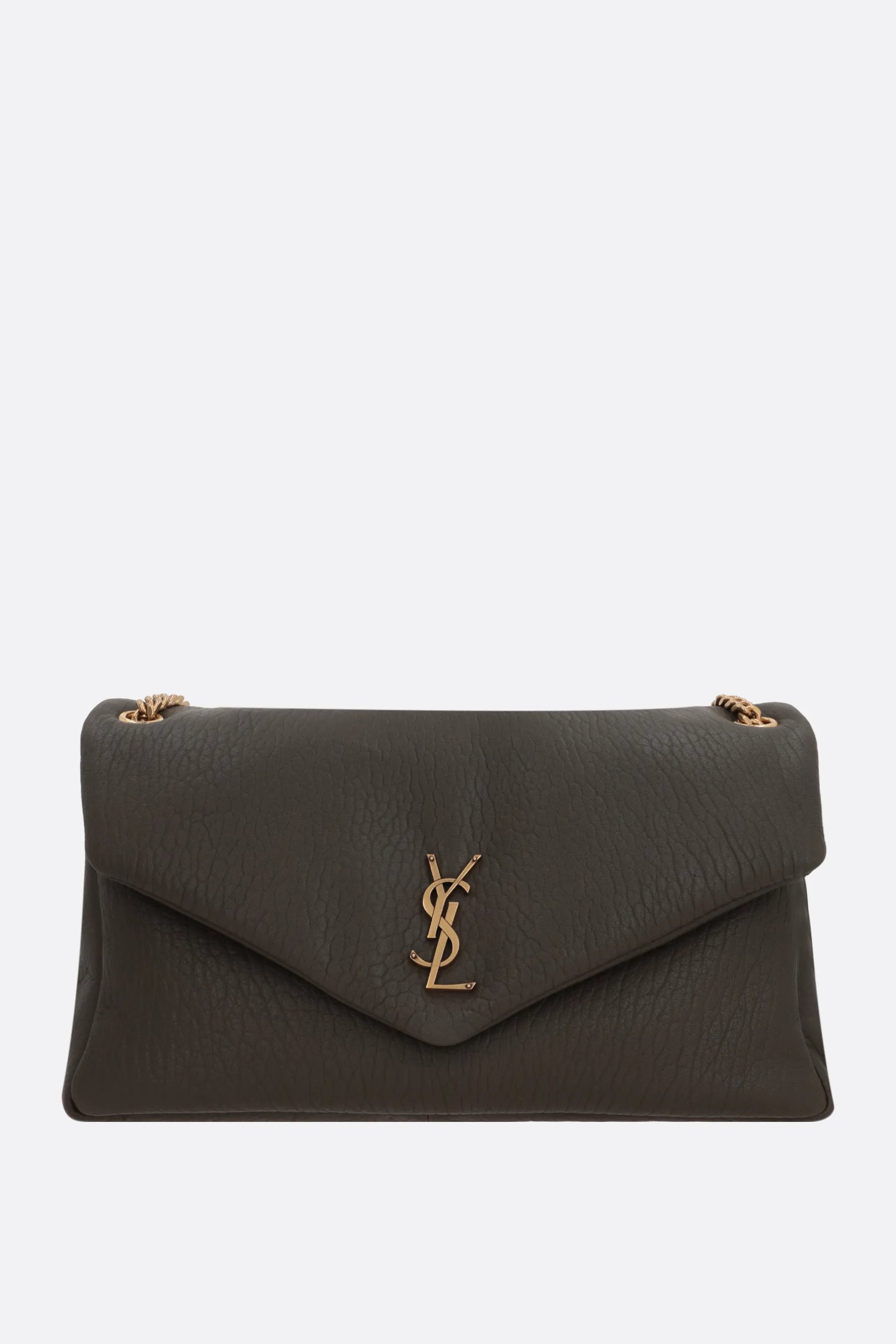  SAINT LAURENT borsa a spalla Calypso large in pelle martellata 