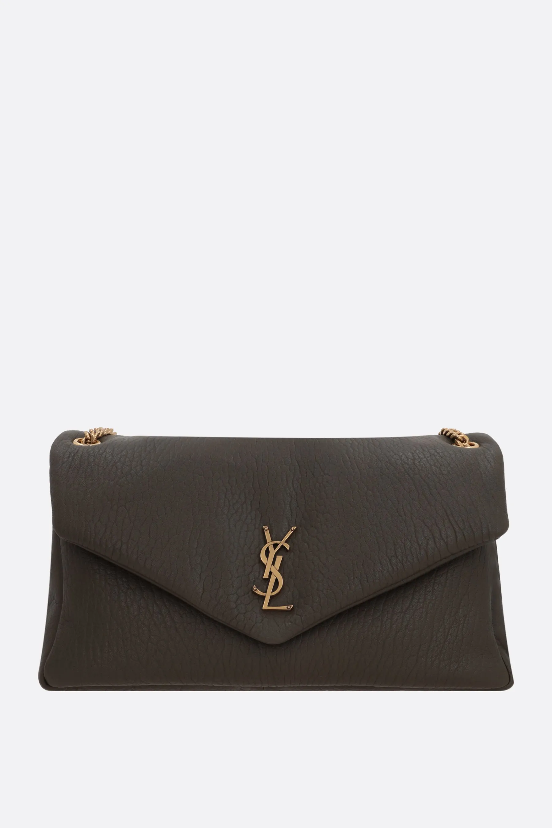  SAINT LAURENT borsa a spalla Calypso large in pelle martellata 
