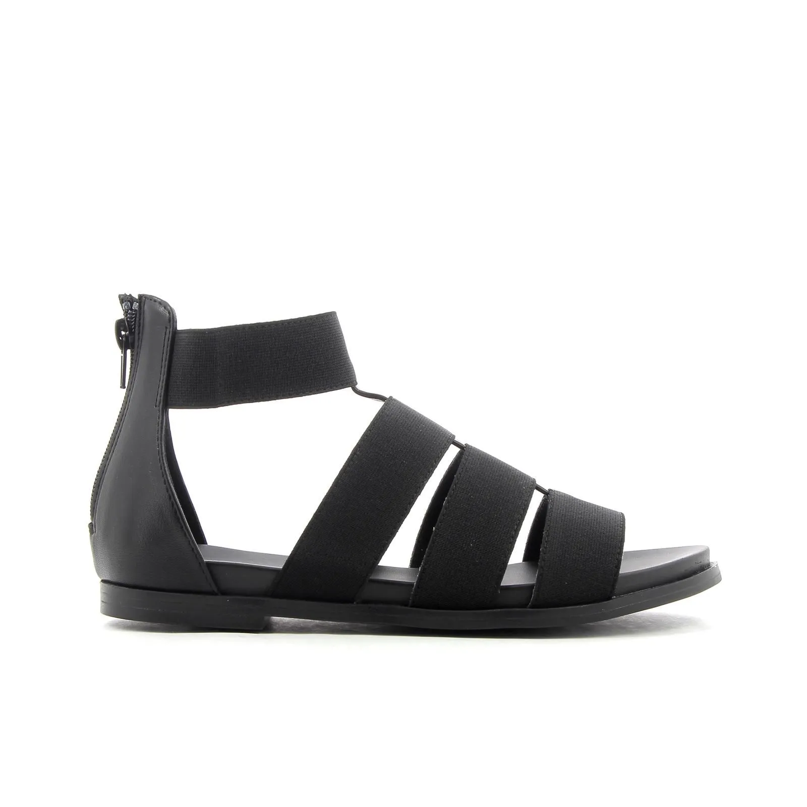 Sandali bassi neri con zip