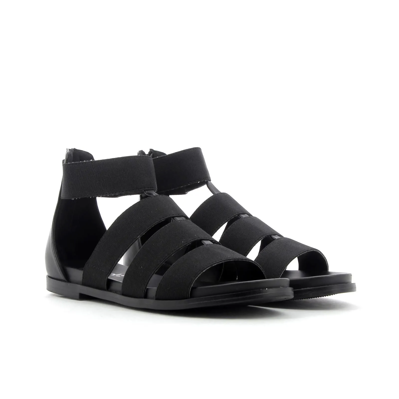 Sandali bassi neri con zip