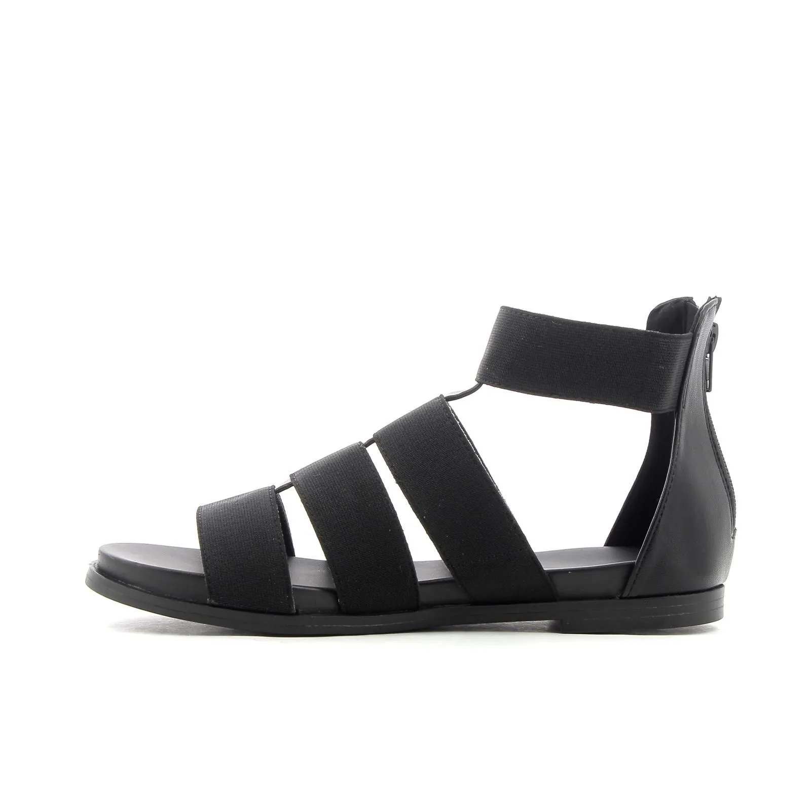 Sandali bassi neri con zip