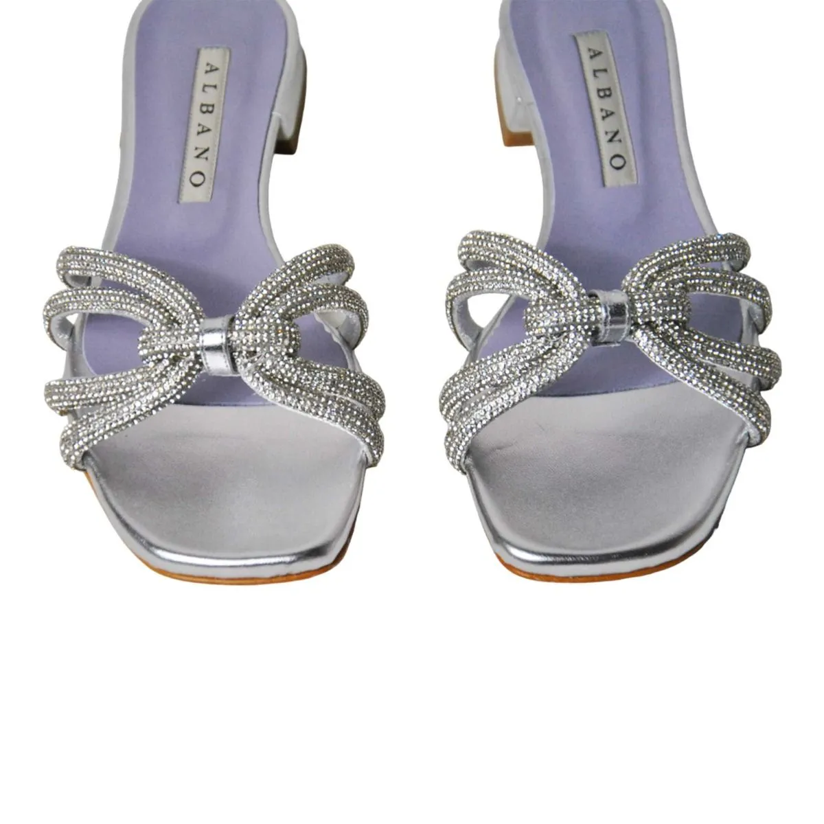SANDALI BASSI NODO STRASS
