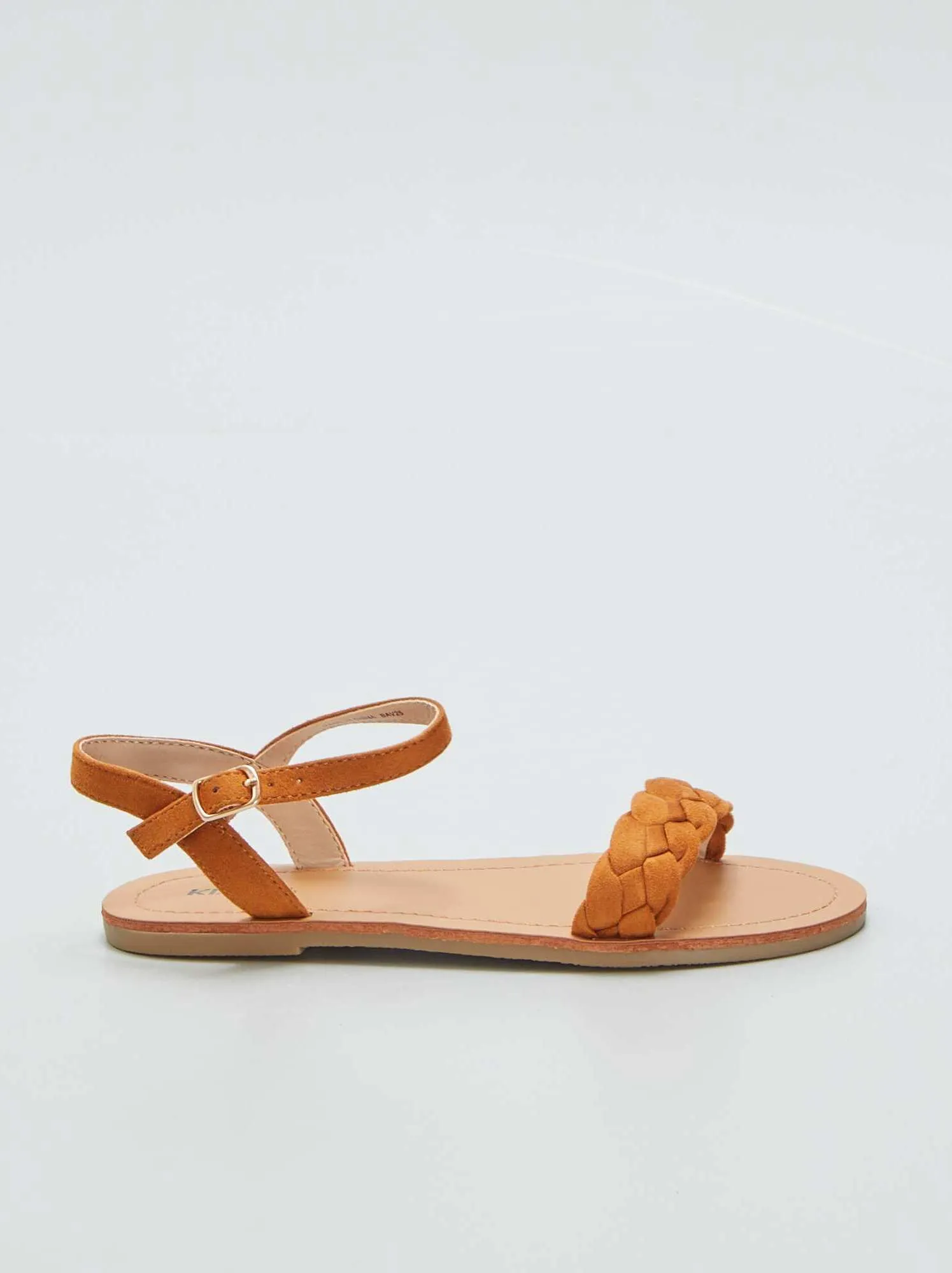 Sandali con cinturini intrecciati - MARRONE