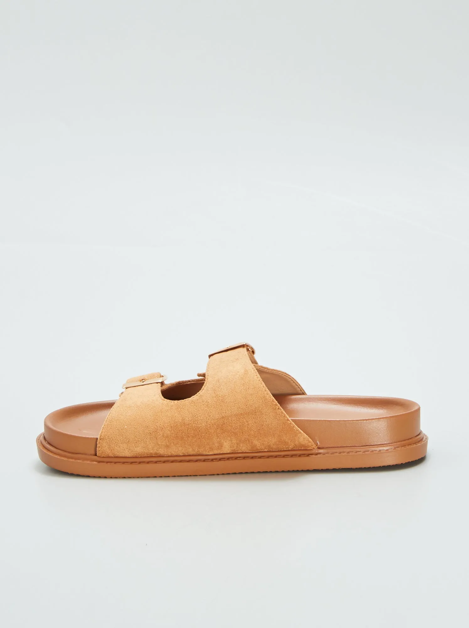 Sandali con doppio cinturino - MARRONE