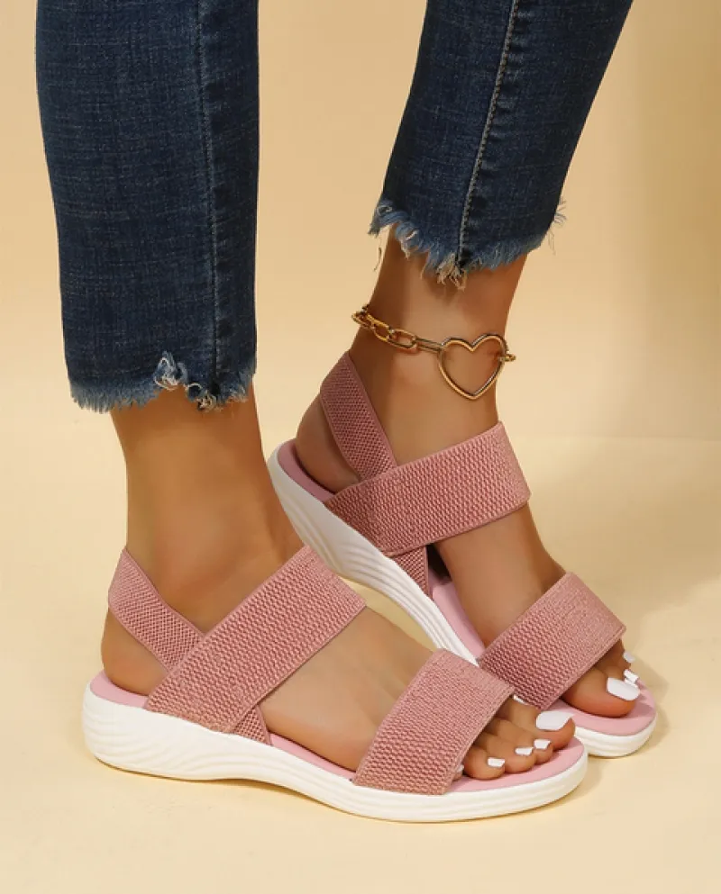 Sandali da donna estivi New Mesh Sport Casual Zeppe Scarpe 2022 Pantofole da donna Piattaforma con cinturino con cinturino spess