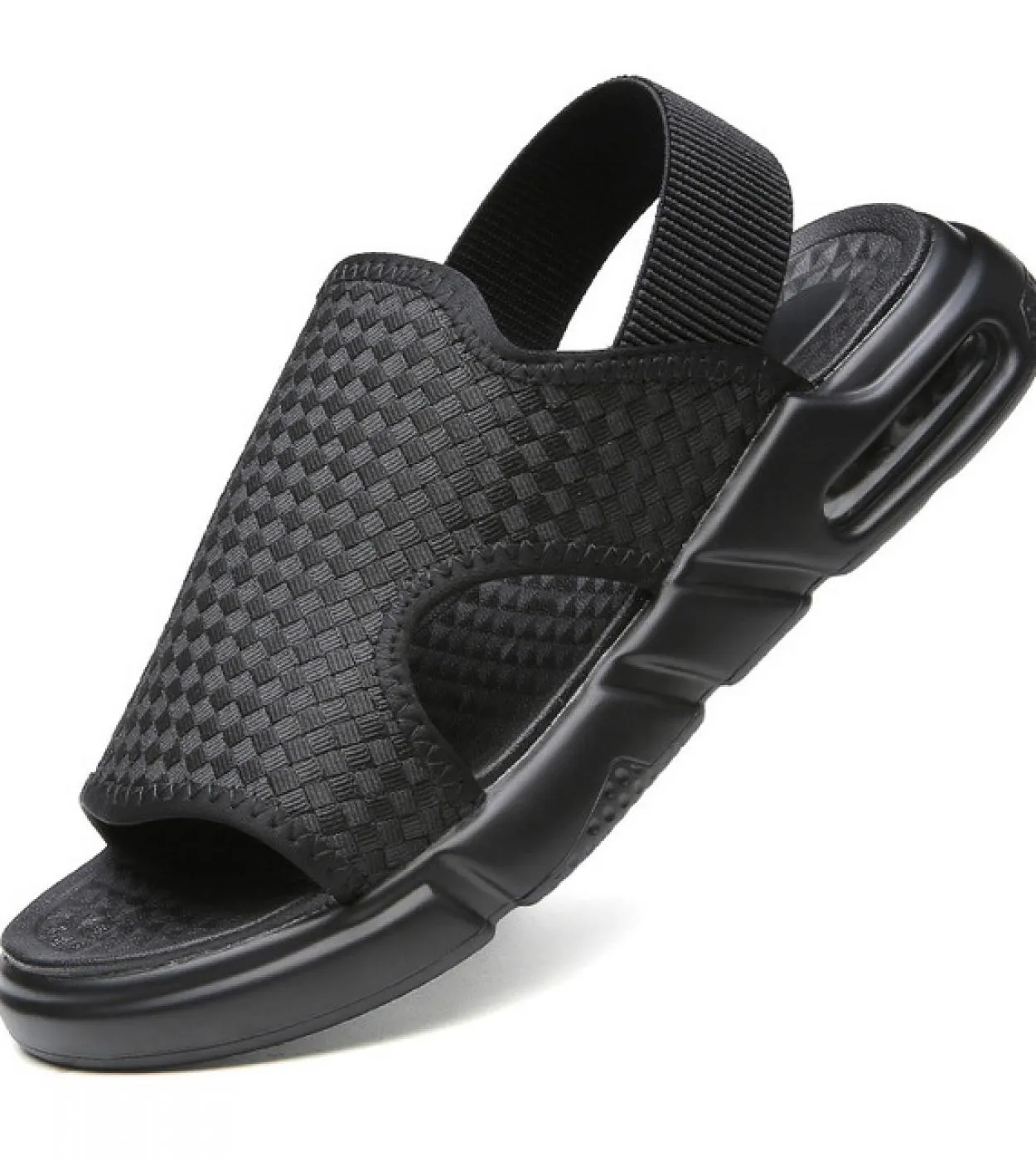 Sandali da uomo 2023 New Summer Luxury Beach Sandali in pelle Pu con imbottitura ad aria Scarpe con plateau da esterno leggere U