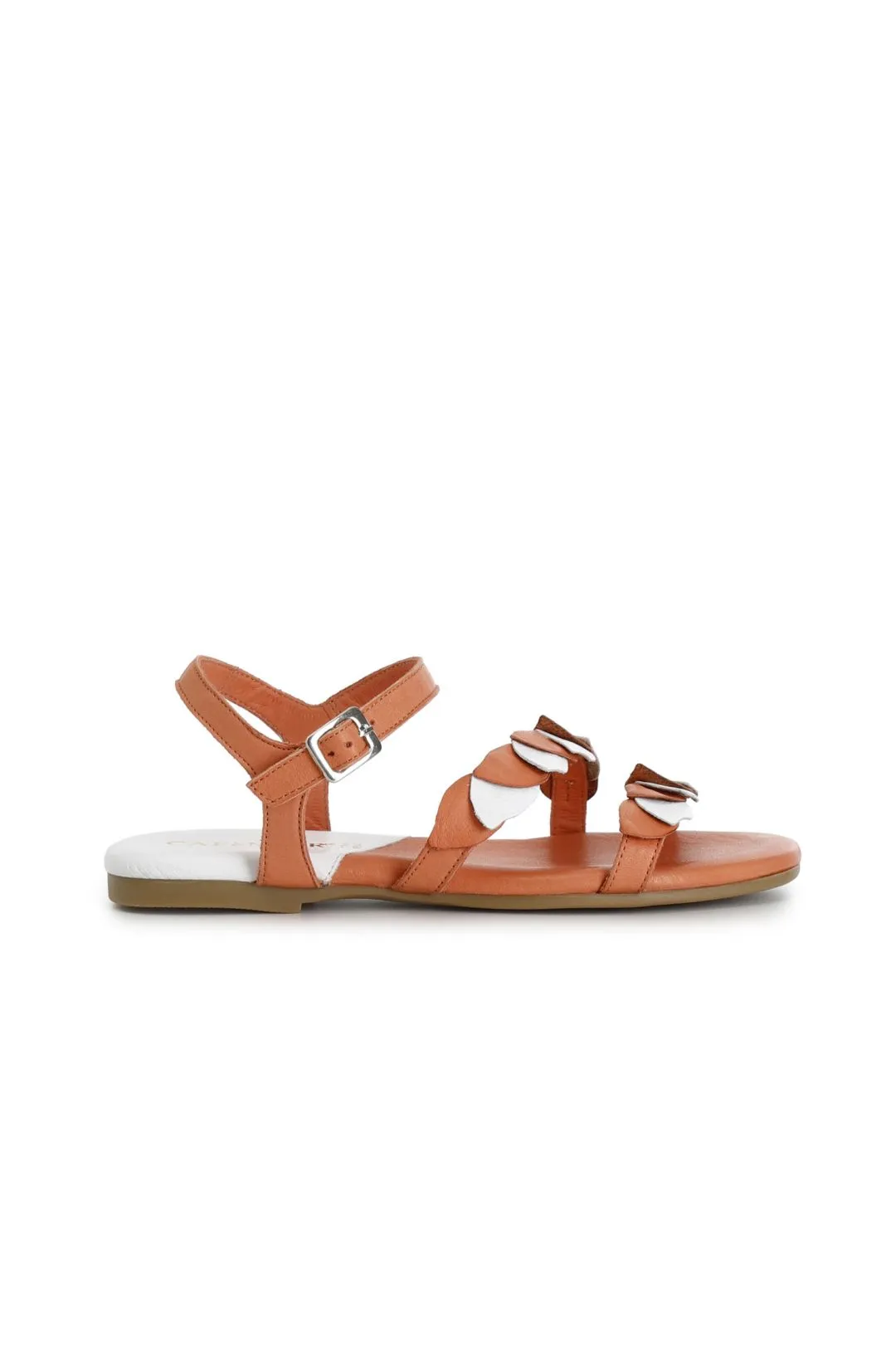 sandali in pelle  doppia fascia gilda multi corallo