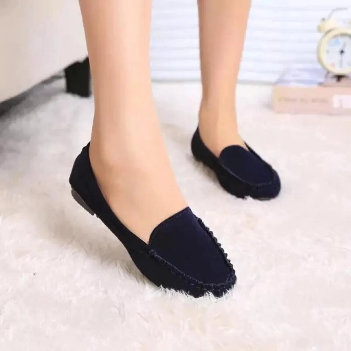 Scarpe basse da donna alla moda casual Lofers da donna autunno eleganti con nodo a farfalla scarpe comode da donna morbide class