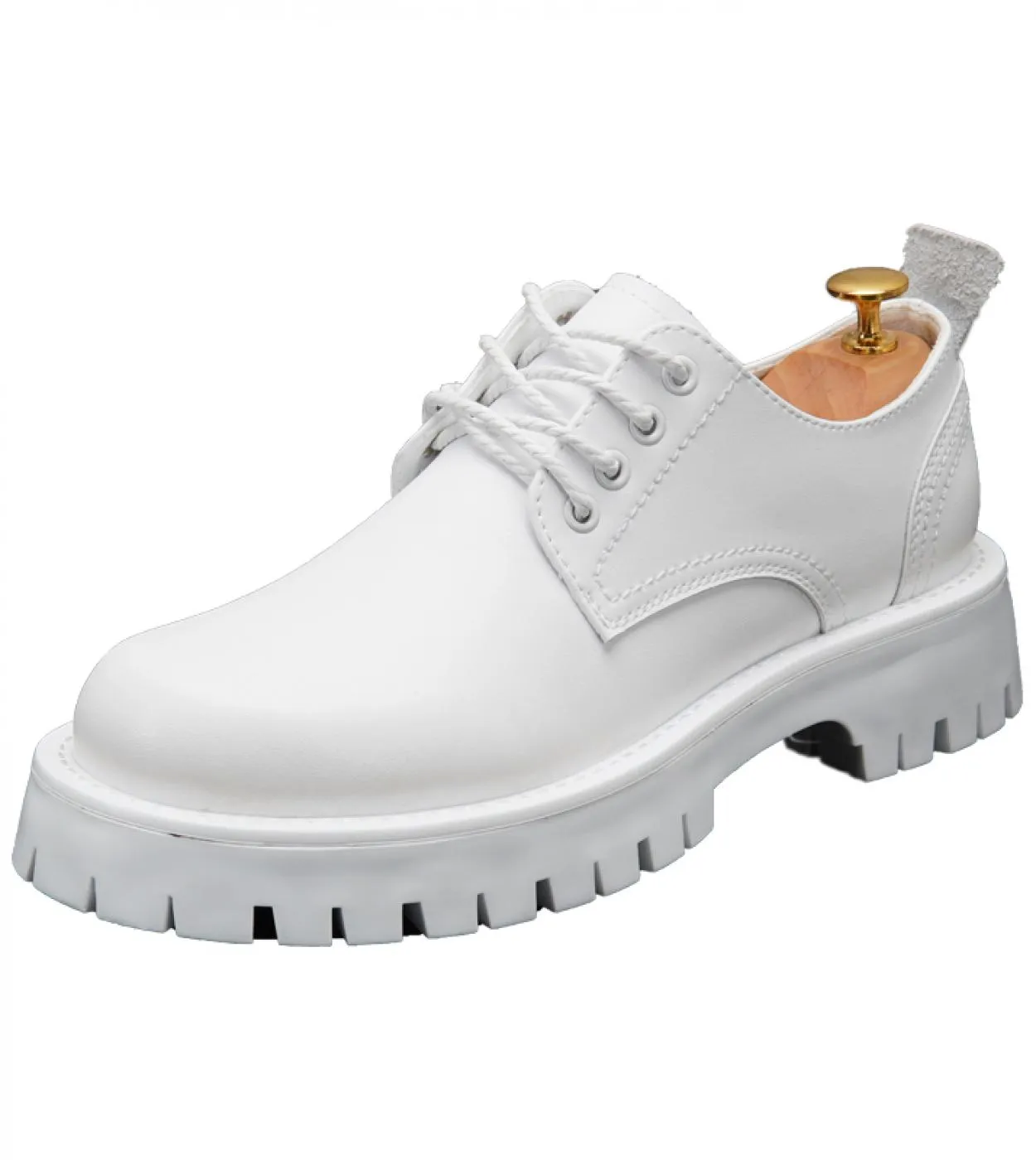 Scarpe da festa con plateau da uomo traspiranti Scarpe eleganti da uomo bianche con suola spessa Scarpe casual da uomo daffari