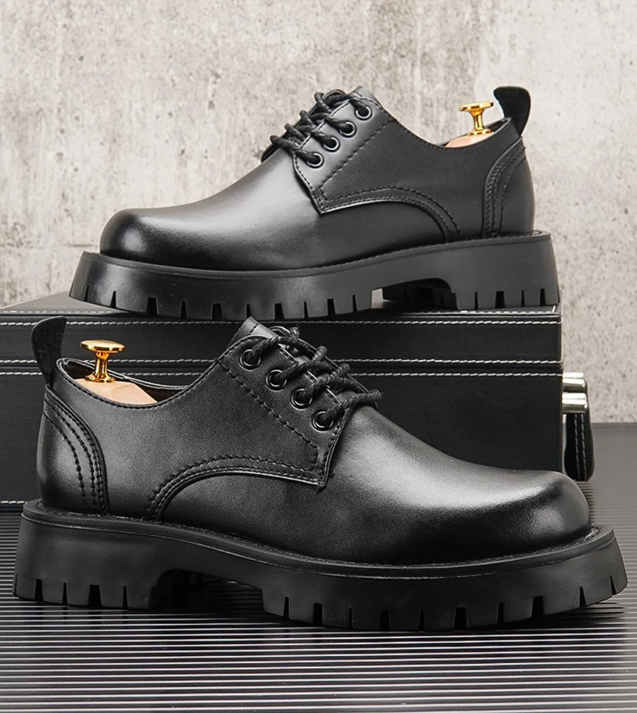 Scarpe da festa con plateau da uomo traspiranti Scarpe eleganti da uomo bianche con suola spessa Scarpe casual da uomo daffari