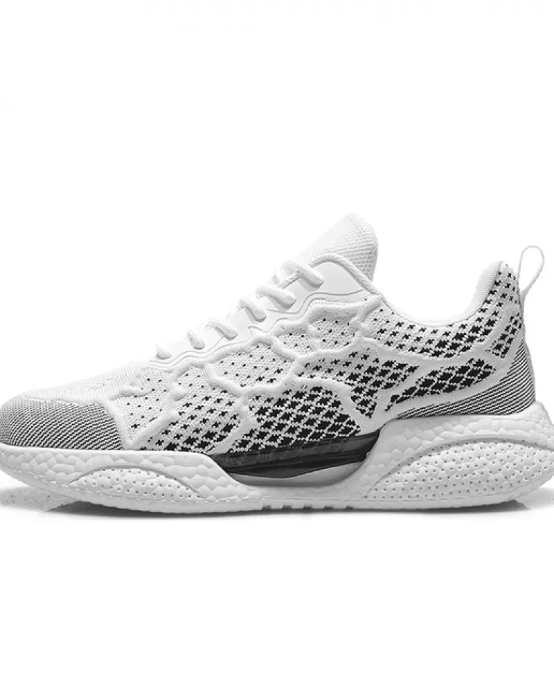 Scarpe da ginnastica bianche Scarpe da ginnastica da uomo traspiranti da uomo casual alla moda da uomo casual Scarpe da ginnasti