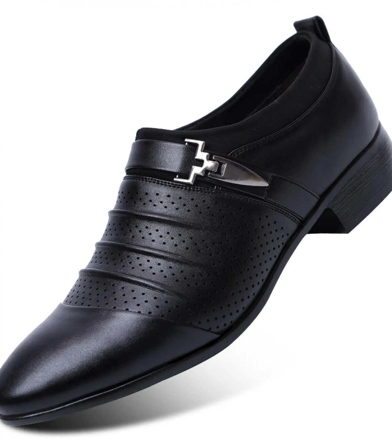Scarpe da uomo in pelle verniciata bianca nera Scarpe eleganti marroni da uomo Suole bianche estive