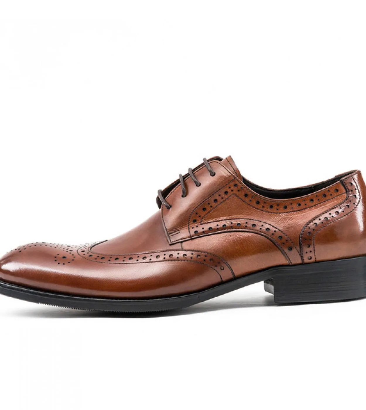 Scarpe eleganti blu per uomo Luxury Genuine Leather Quality Classic New British Trend Mens Bordeaux Brogues Business Weddin