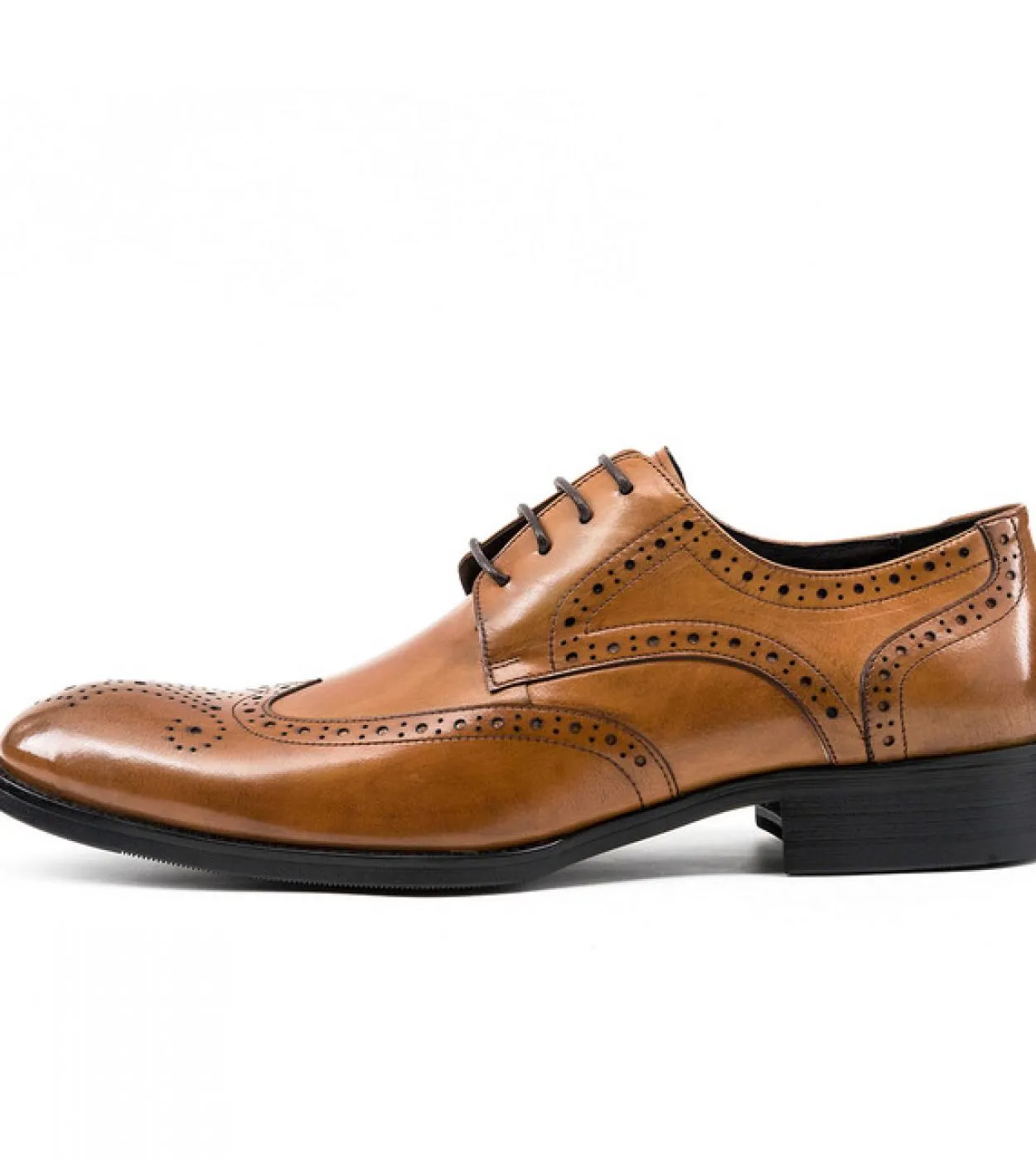 Scarpe eleganti blu per uomo Luxury Genuine Leather Quality Classic New British Trend Mens Bordeaux Brogues Business Weddin