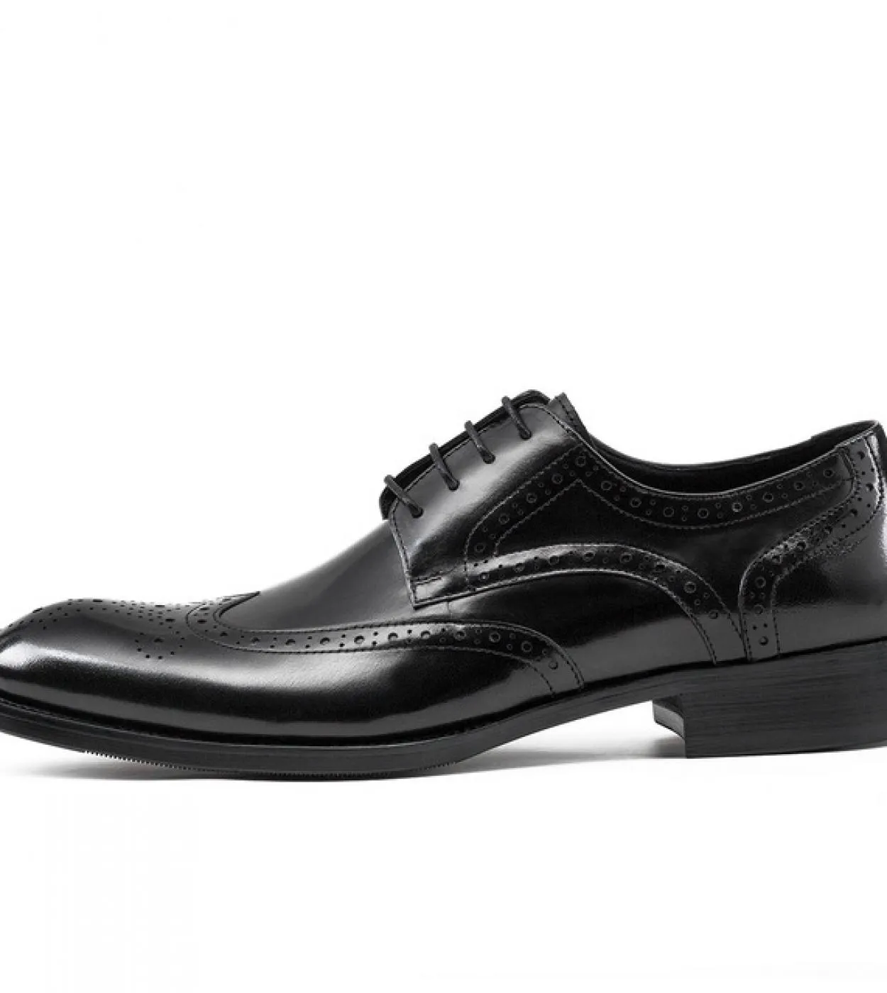 Scarpe eleganti blu per uomo Luxury Genuine Leather Quality Classic New British Trend Mens Bordeaux Brogues Business Weddin