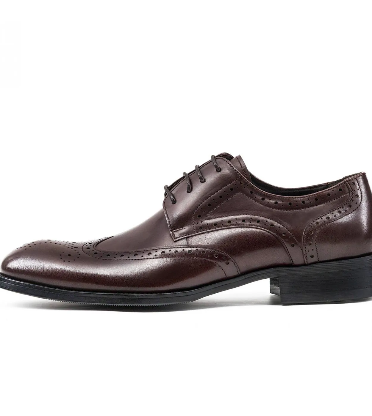 Scarpe eleganti blu per uomo Luxury Genuine Leather Quality Classic New British Trend Mens Bordeaux Brogues Business Weddin
