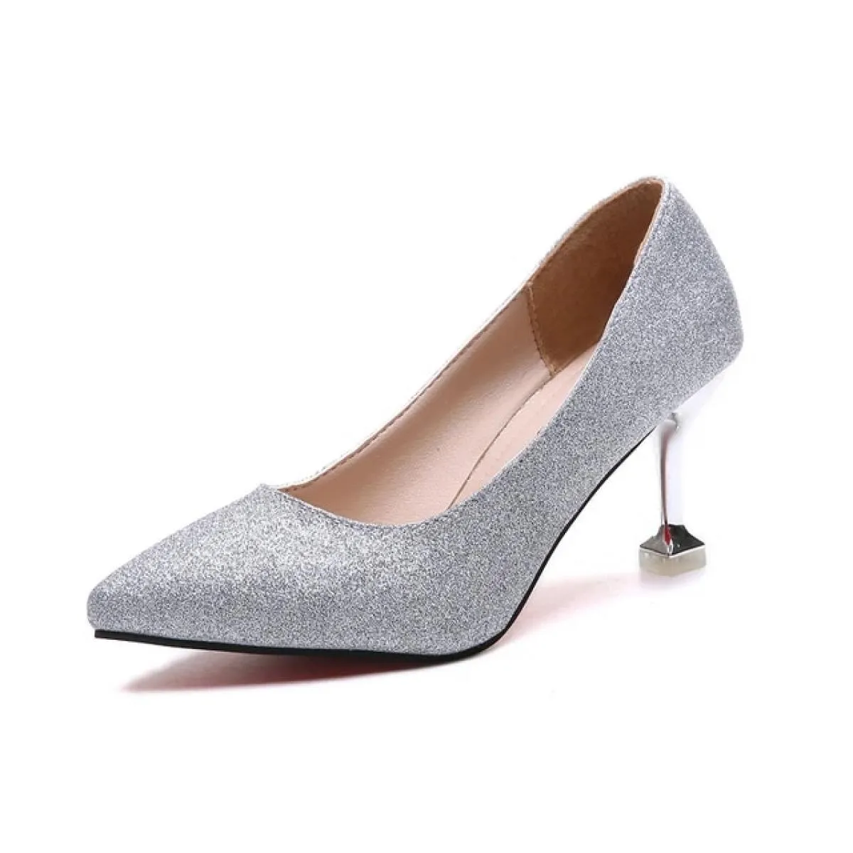 Scarpe eleganti da donna Tacchi di lusso Scarpe da sera a spillo Décolleté da donna con tacco alto Scarpe da festa da donna Glit