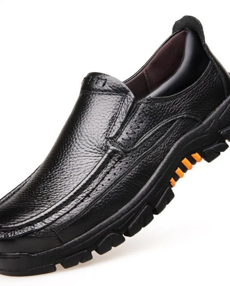 Scarpe eleganti da uomo da lavoro Scarpe da guida antiscivolo morbide in vera pelle Mocassino comodo da passeggio Piattaforma an