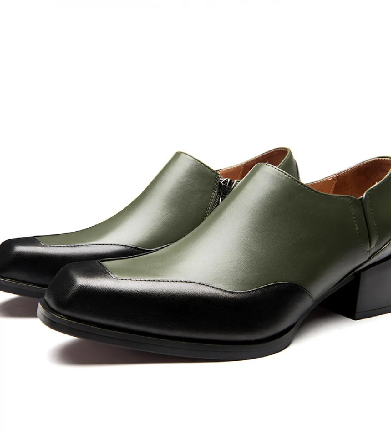 Scarpe eleganti da uomo in vera pelle di lusso 2022 Tendenza autunnale Nuovo stile Moda Scarpe casual in pelle da uomo verde con