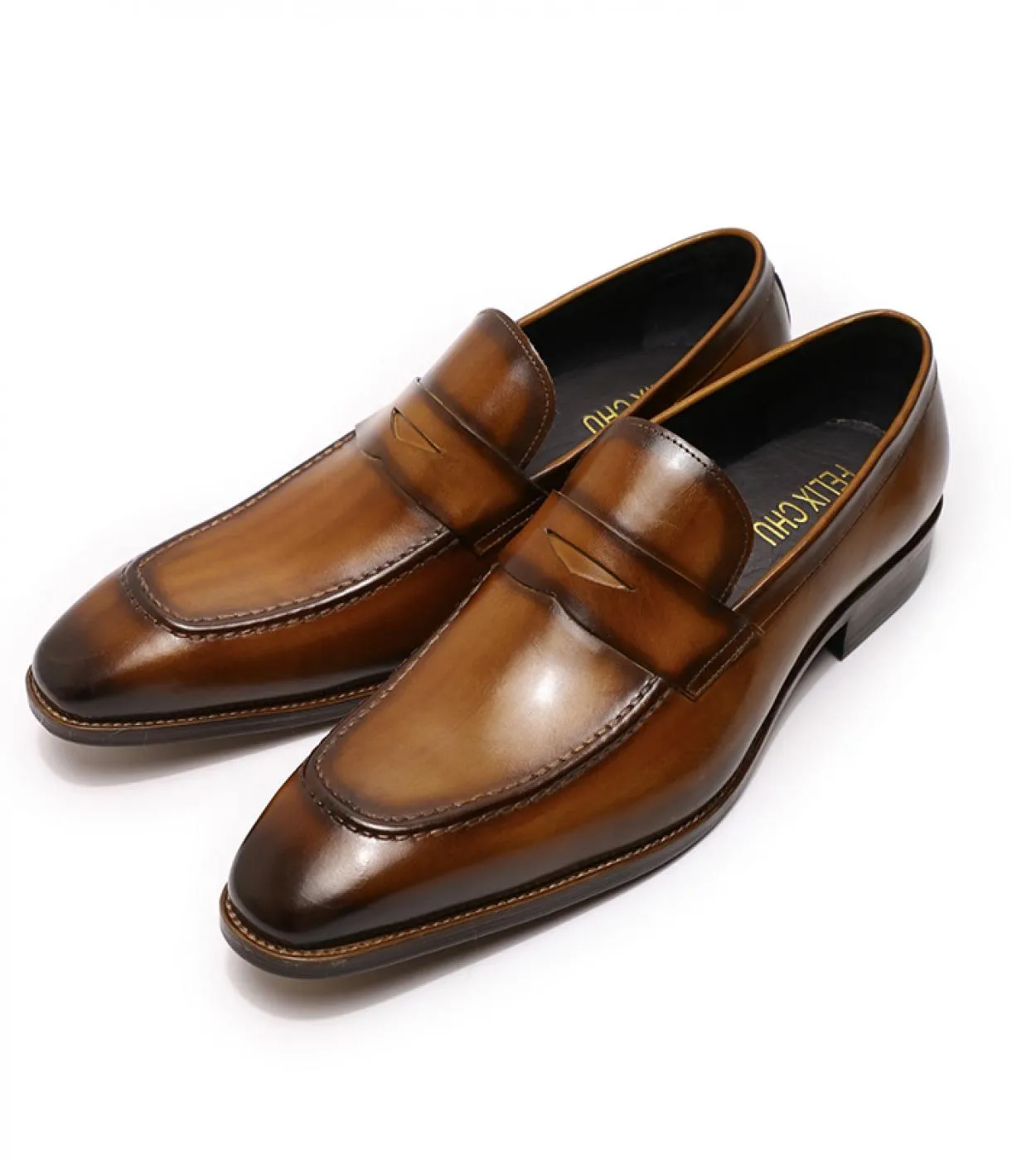 Scarpe eleganti marroni da uomo Slip Scarpe eleganti marroni da uomo Taglia 15 Taglia grande 815 Uomo