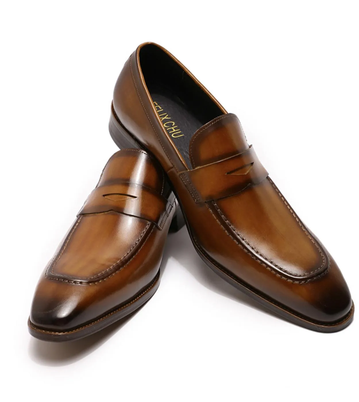 Scarpe eleganti marroni da uomo Slip Scarpe eleganti marroni da uomo Taglia 15 Taglia grande 815 Uomo