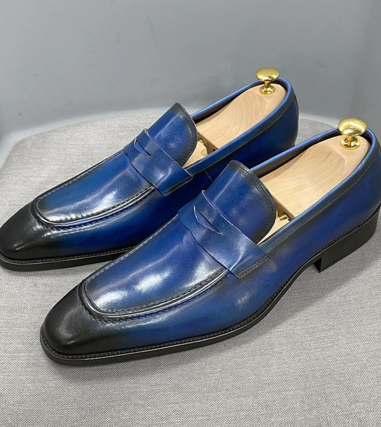 Scarpe eleganti marroni da uomo Slip Scarpe eleganti marroni da uomo Taglia 15 Taglia grande 815 Uomo
