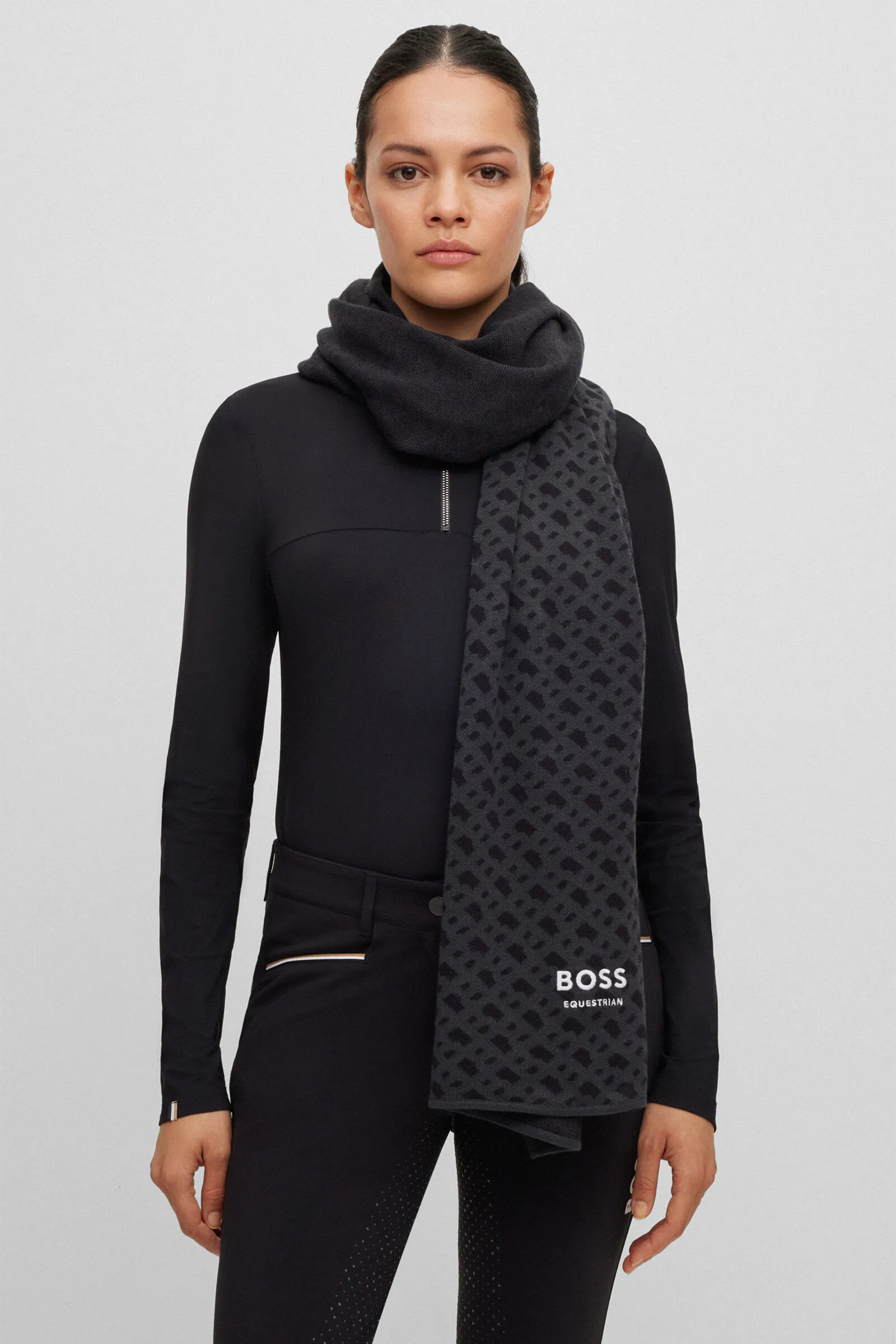 Sciarpa con monogramma Boss