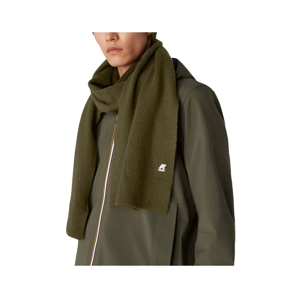 Sciarpa Etienne Cardigan Stitch Green Blackish