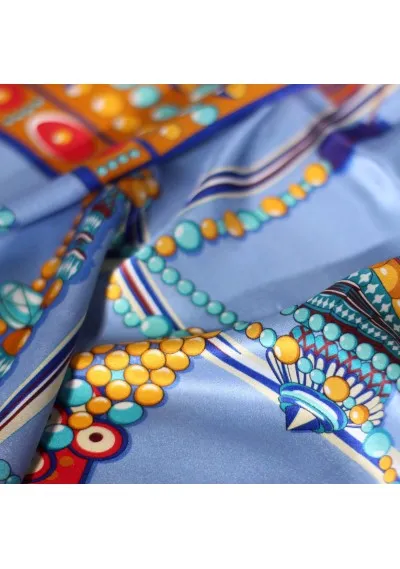 Sciarpa oversize con disegno tortora