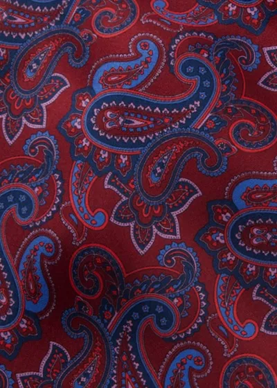 Sciarpa oversize in seta con motivo paisley (rosso scuro)